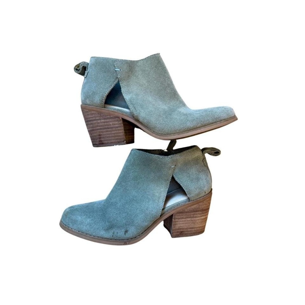 TOMS Women's Lea Suede Booties Green 6.5 - Picture 2 of 6